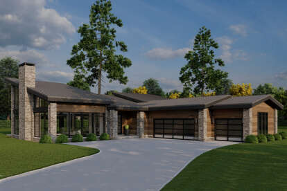 Modern House Plan #8318-00425 Elevation Photo