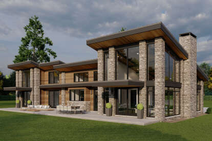 Modern House Plan #8318-00425 Elevation Photo
