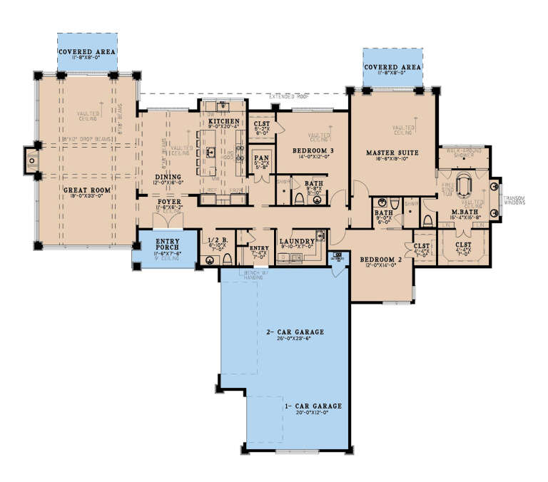 House Plan House Plan #33077 Drawing 1
