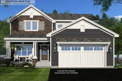 Craftsman House Plan #098-00534 Elevation Photo