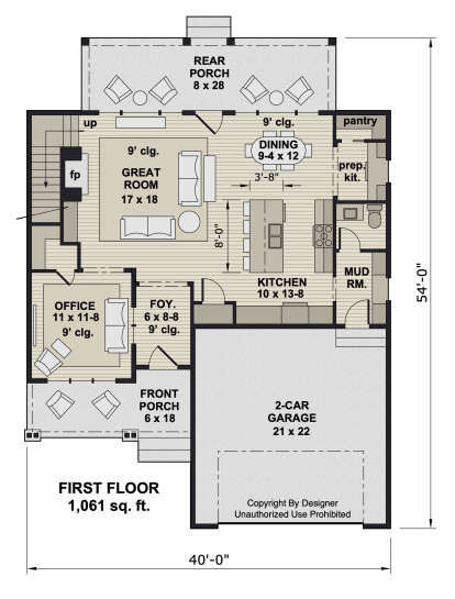 Main Floor  for House Plan #098-00534