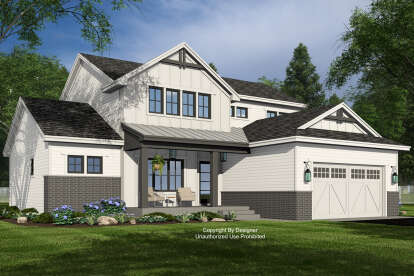 Modern Farmhouse House Plan #098-00536 Elevation Photo
