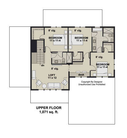 Second Floor for House Plan #098-00536