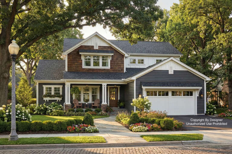 House Plan House Plan #33081 Angled Front Elevation