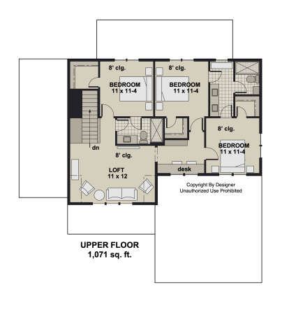 Second Floor for House Plan #098-00537