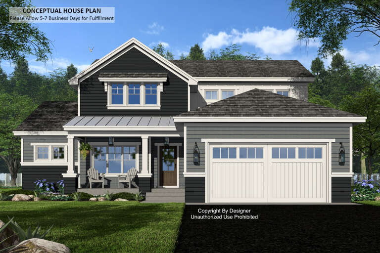 House Plan House Plan #33082 Front Elevation 