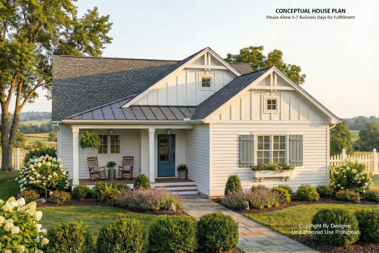 House Plan House Plan #33083 Angled Front Elevation