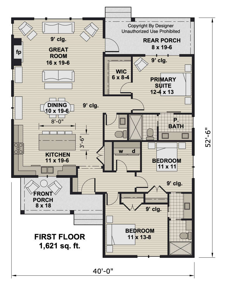 House Plan House Plan #33083 Drawing 1