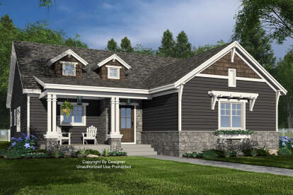 Craftsman House Plan #098-00540 Elevation Photo