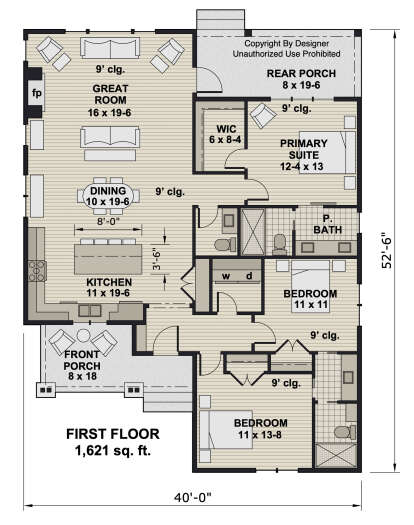 Main Floor  for House Plan #098-00540