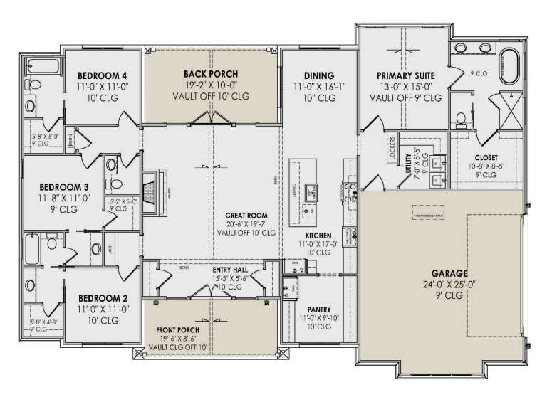House Plan House Plan #33085 Drawing 1