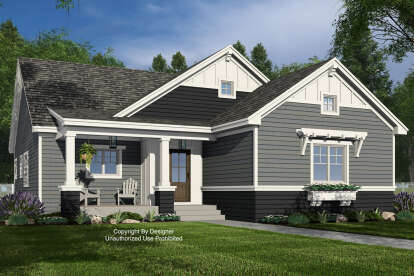 Craftsman House Plan #098-00541 Elevation Photo