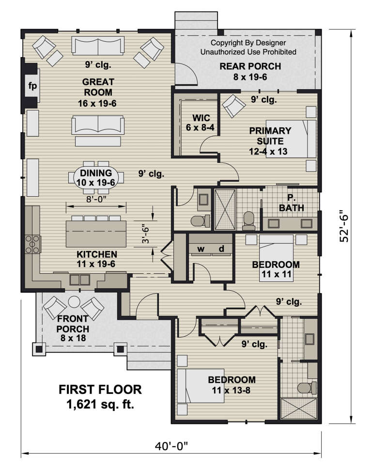 House Plan House Plan #33086 Drawing 1