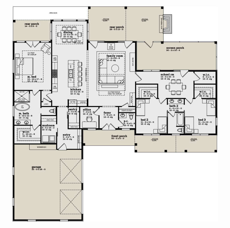 House Plan House Plan #33088 Drawing 1