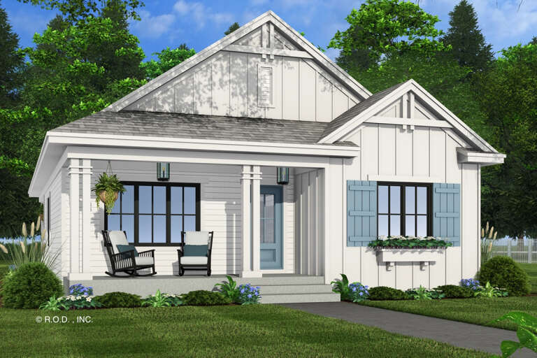 House Plan House Plan #33090 Angled Front Elevation