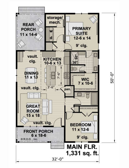 Main Floor  for House Plan #098-00543
