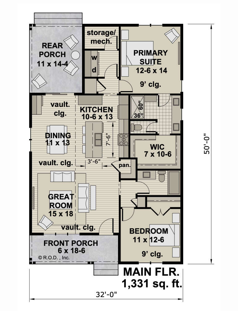 House Plan House Plan #33090 Drawing 1