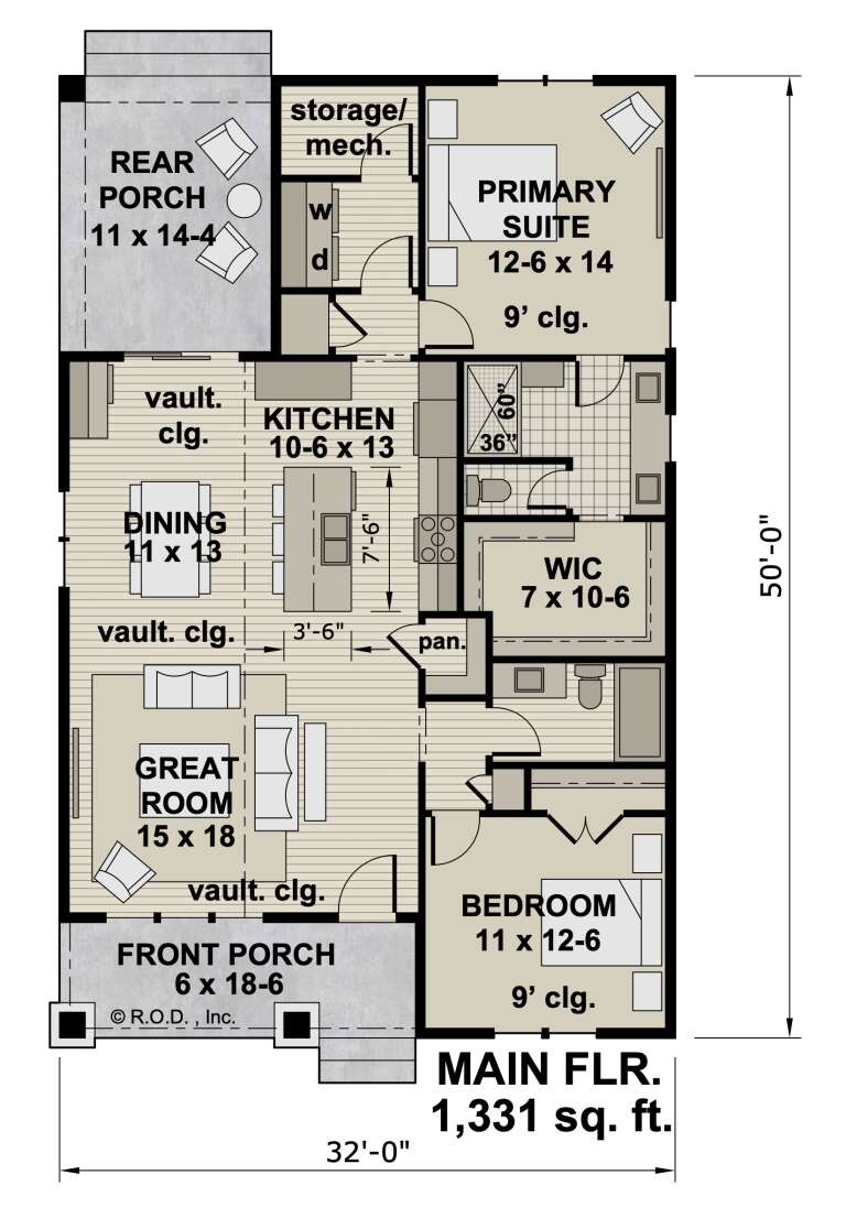 House Plan House Plan #33091 Drawing 1