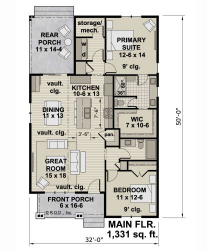 Main Floor  for House Plan #098-00545