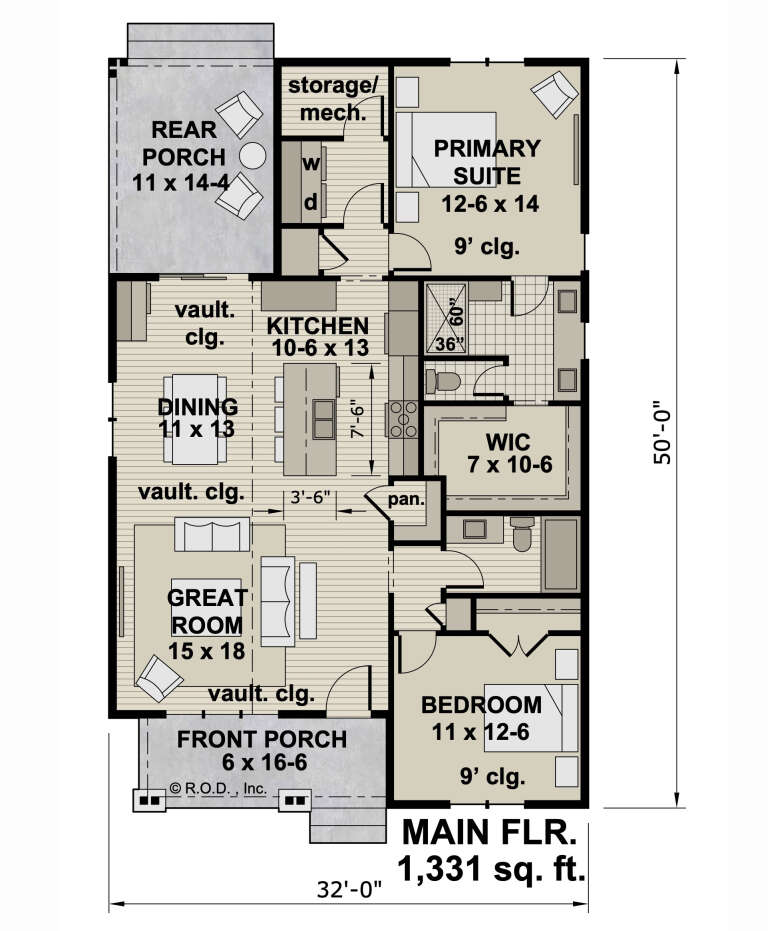 House Plan House Plan #33092 Drawing 1