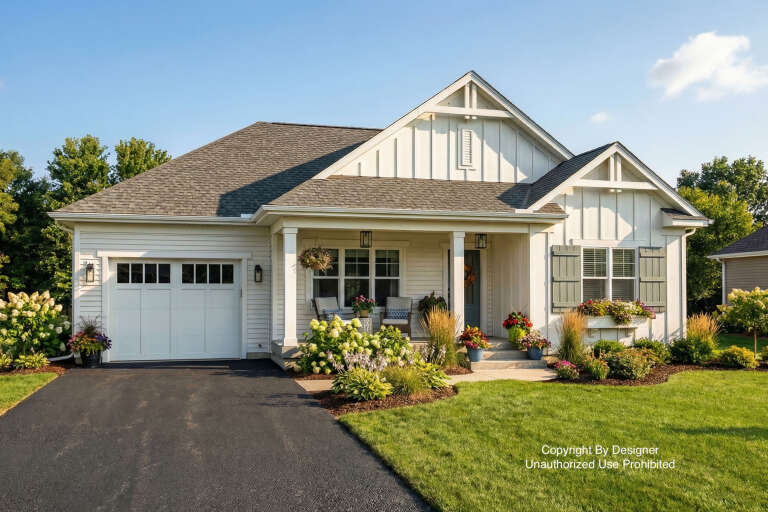 House Plan House Plan #33093 Angled Front Elevation