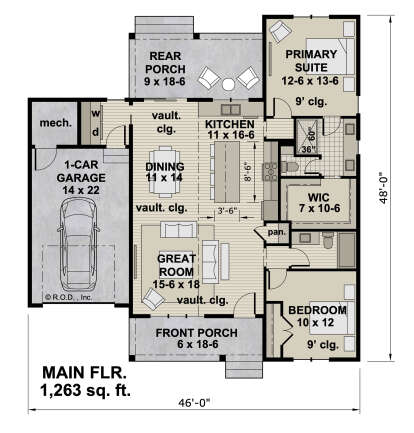 Main Floor  for House Plan #098-00546