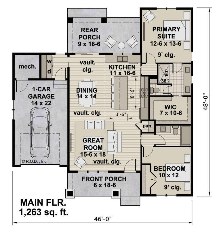 House Plan House Plan #33094 Drawing 1