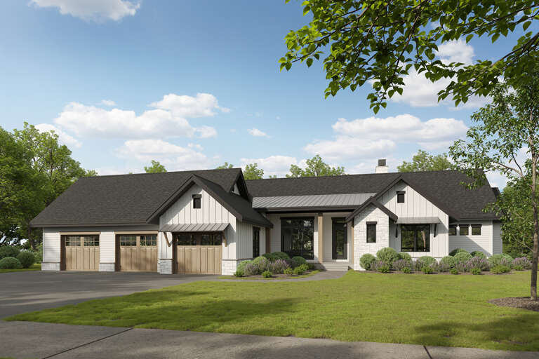 House Plan House Plan #33095 Angled Front Elevation
