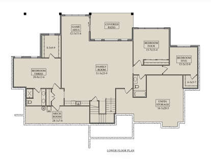 Basement for House Plan #5631-00273