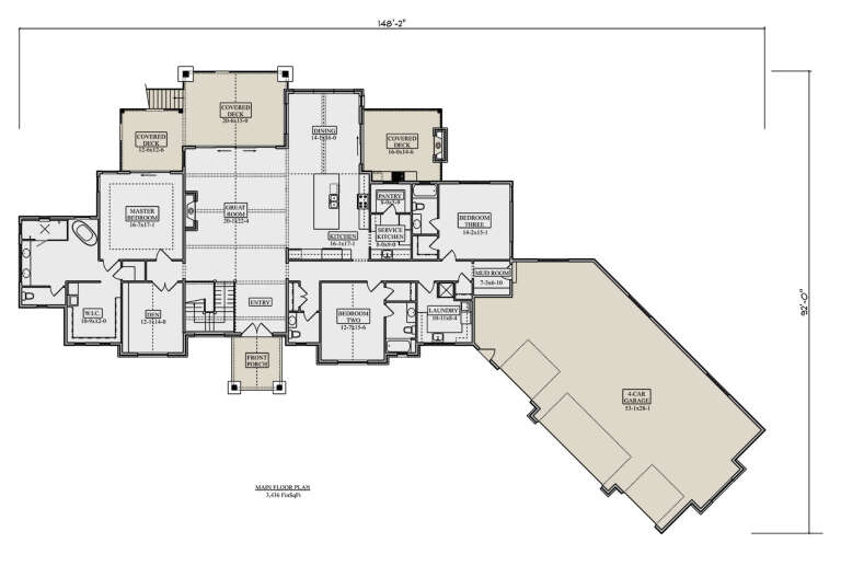 House Plan House Plan #33099 Drawing 1