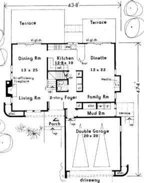 Main Floor for House Plan #033-00090