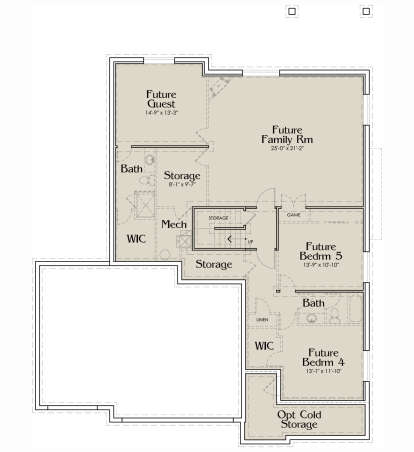 Basement for House Plan #6785-00013