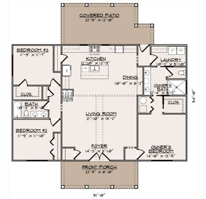 Main Floor  for House Plan #2080-00005