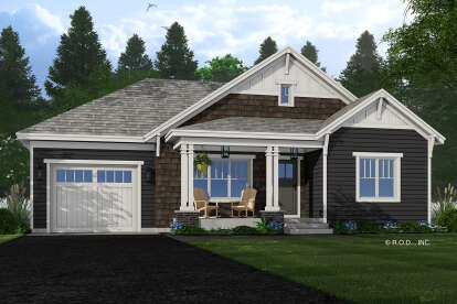 Craftsman House Plan #098-00548 Elevation Photo