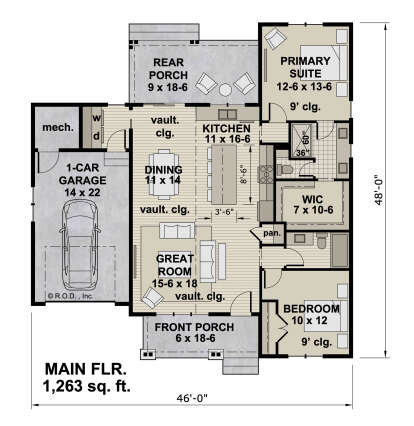 Main Floor  for House Plan #098-00548