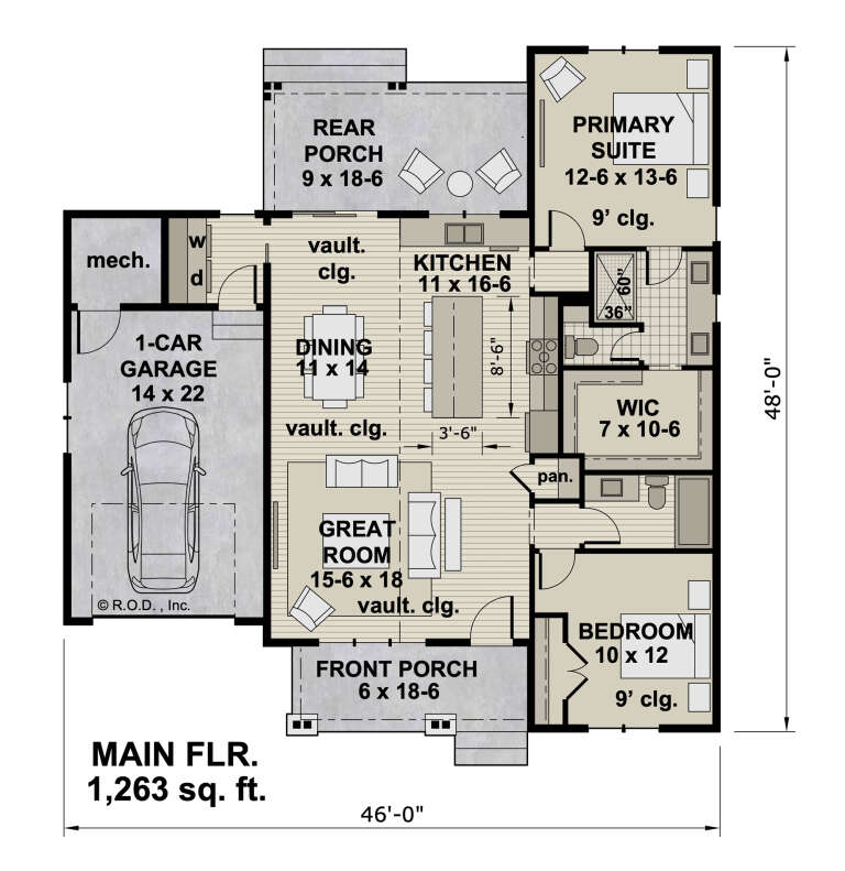 House Plan House Plan #33102 Drawing 1