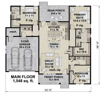 Main Floor  for House Plan #098-00549