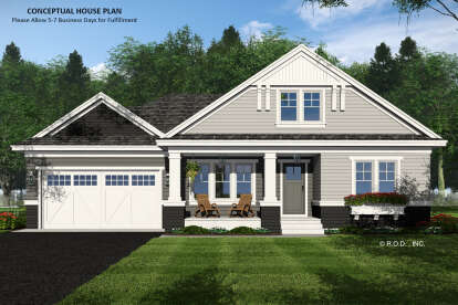 Craftsman House Plan #098-00550 Elevation Photo