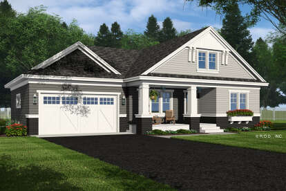 Craftsman House Plan #098-00550 Elevation Photo