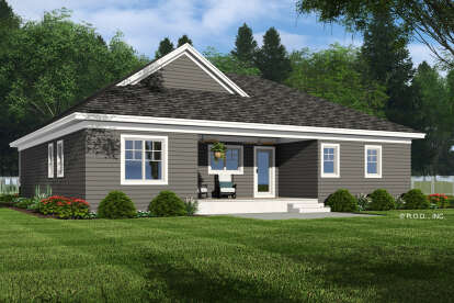Craftsman House Plan #098-00550 Elevation Photo