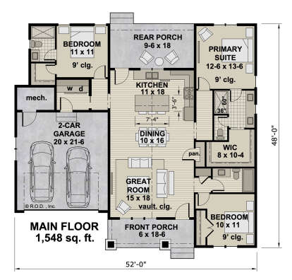 Main Floor  for House Plan #098-00550