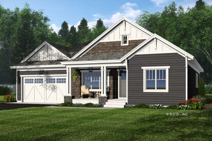 Craftsman House Plan #098-00551 Elevation Photo