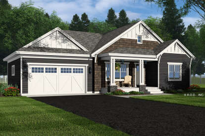 Craftsman House Plan #098-00551 Elevation Photo