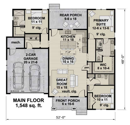 Main Floor  for House Plan #098-00551