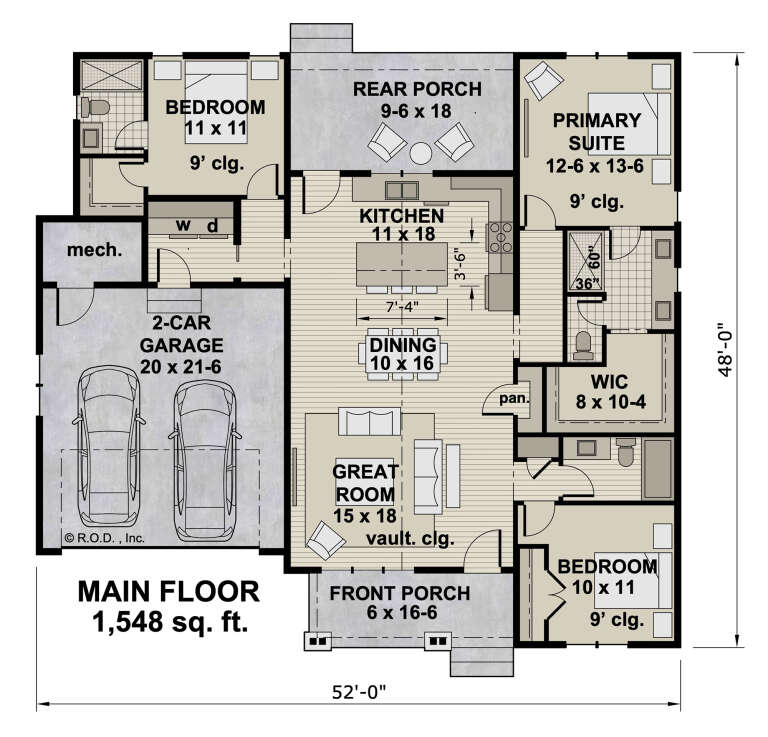 House Plan House Plan #33105 Drawing 1