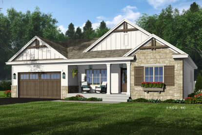 Modern Farmhouse House Plan #098-00552 Elevation Photo