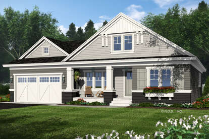 Craftsman House Plan #098-00553 Elevation Photo