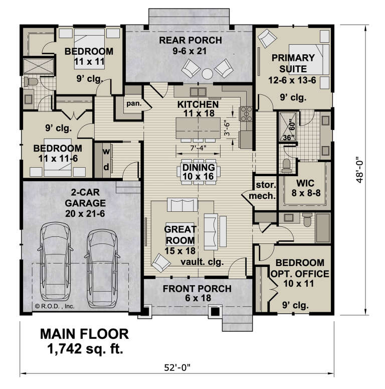 House Plan House Plan #33107 Drawing 1