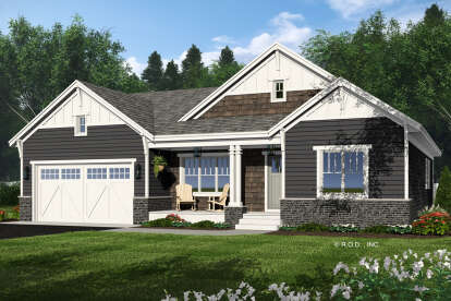 Craftsman House Plan #098-00554 Elevation Photo