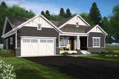 Craftsman House Plan #098-00554 Elevation Photo